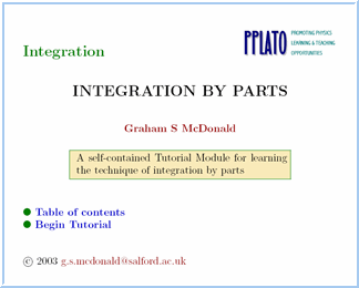 Integration by parts