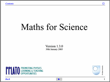 Maths for Science Hyper-Text Online Book